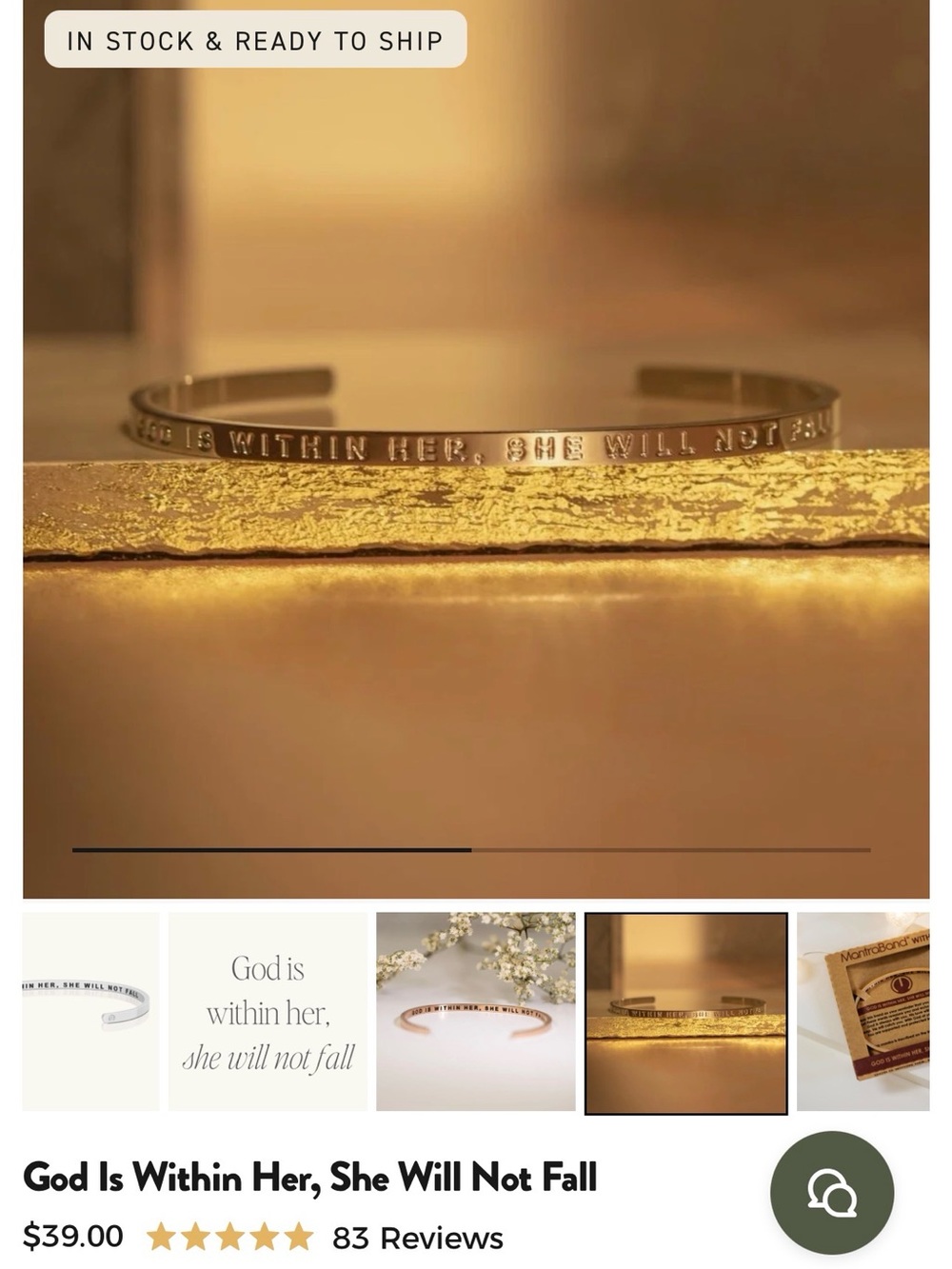 Copper Inspirational Engraved Cuff Bracelet - "God Is Within Her"
